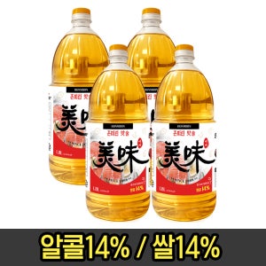 [맛집 맛술] 올리커 미미 쌀발효 혼미린 맛술 미림 업소용 대용량 가정용 1.8L, 4개