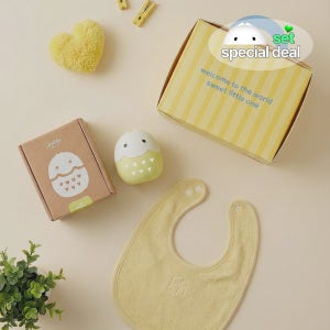 쪼비+빕 출산선물세트 쪽쪽이살균기 턱받이