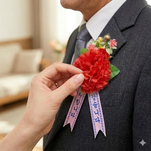 카네이션 조화 코사지 제일J1기본형 브로치 어버이날 스승의날