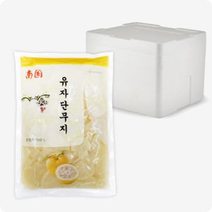 [다인] 원효 남국 유자 단무지 반달 슬라이스 냉장보관 1kg, 14개