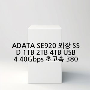ADATA SE920 외장 SSD 1TB 2TB 4TB USB4 40Gbps 초고속 3800MB/s 휴대용 SSD
