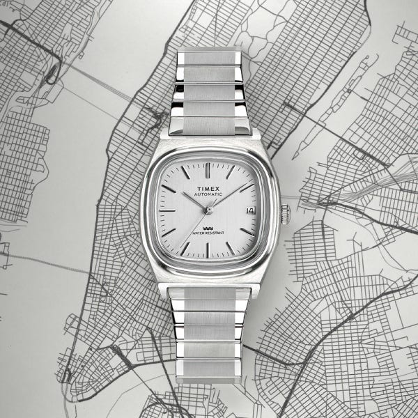 타이맥스 E라인 오토매틱 1983 메탈시계 34mm