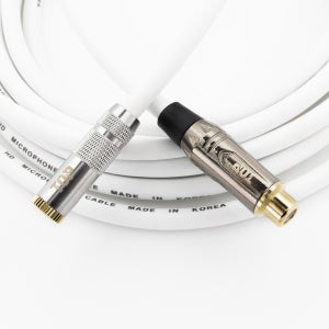 HDTOP 국산 메탈 3.5스테레오 RCA 암암 케이블 화이트 40M HT-TP3505