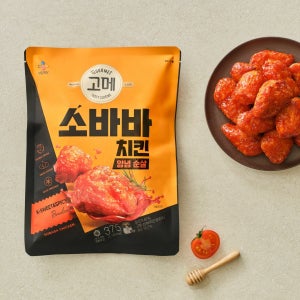 CJ 고메 소바바치킨 순살 양념, 375g, 6개