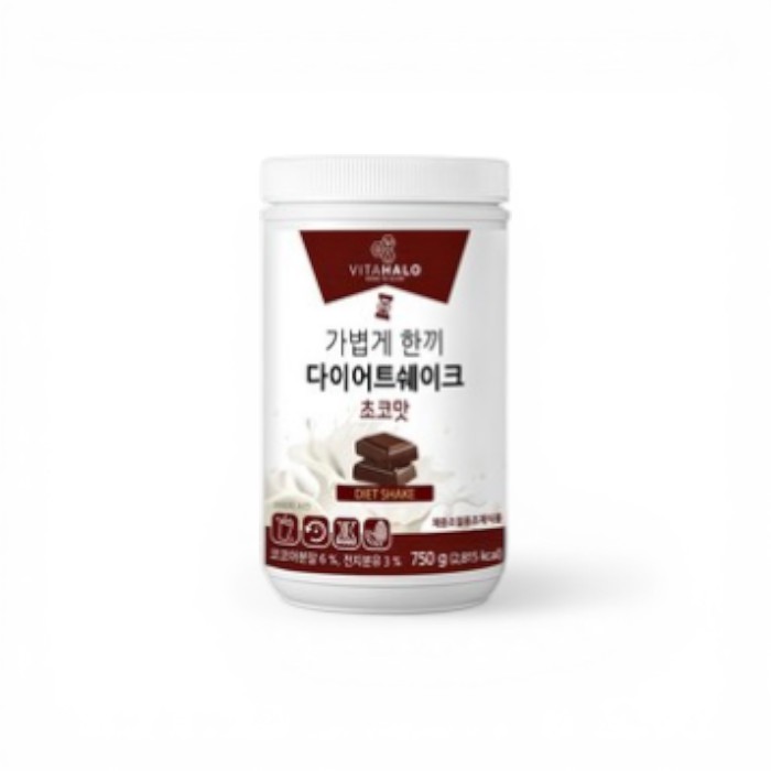 <b>비타할로</b> 가볍게 한끼 <b>다이어트</b> 쉐이크 초코맛, 750g, 1개