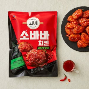 CJ 고메 소바바치킨 순살 레드핫, 375g, 8개
