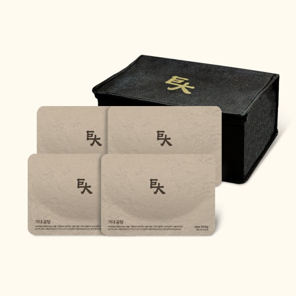 [거대곰탕] 거대곰탕 500g 4팩 + 보냉백 선물세트
