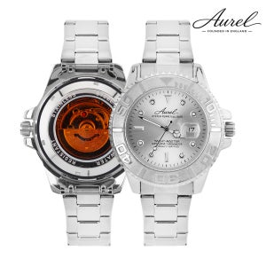 Aural MARINEX 오토매틱 스위프 남성 손목 시계 명품 아날로그 브랜드 메탈 다이버