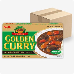 [다인] S&B 골든카레 고형 (중간매운맛) 업소용 에스앤비 고체카레 1kg, 10개
