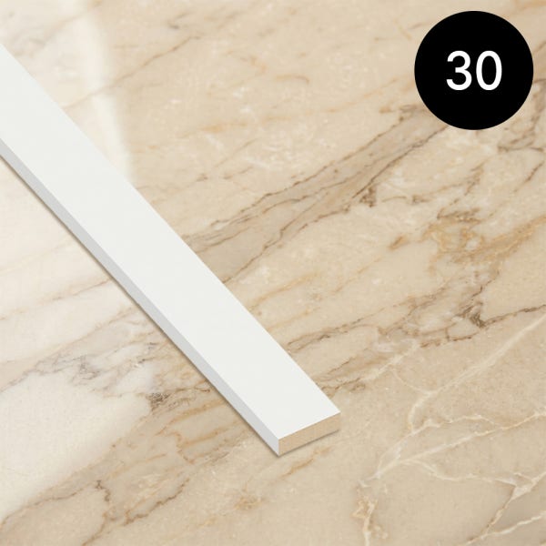 영림 평몰딩 MDF 2400x30x9T 평판몰딩 30mm 3전 걸레받이 필름래핑