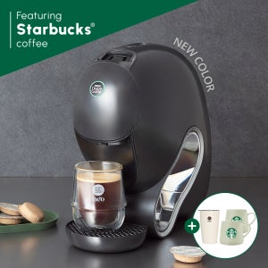 돌체구스토 네오 카페 캡슐 커피머신 다크 그레이+미르 텀블러+스타벅스 프리로스트 그린 머그 2P 증정