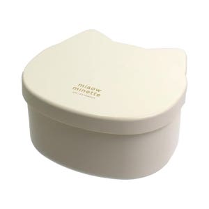 일본 사부 고양이 모양 귀여운 도시락통 소풍 피크닉 런치박스 일본직구 500ml, 화이트