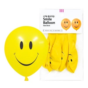파티클럽 30CM 스마일풍선 5입 (BB05)