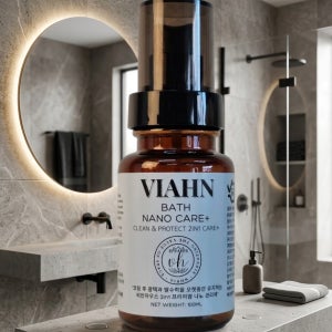 욕실 유리세정제 샤워부스 거울 수전 물때 나노코팅관리 2IN1 케어 VIAHN