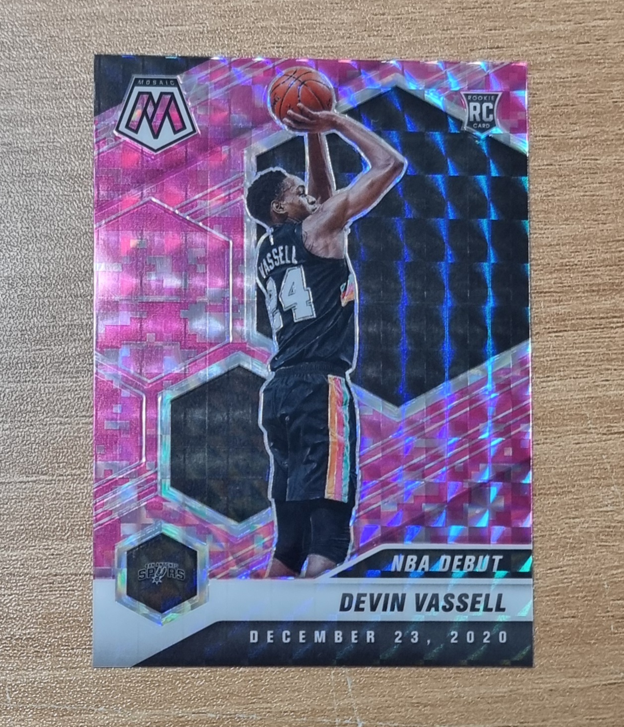 데빈 바셀 루키카드 Devin Vassell 2020-21 Panini Mosaic Mosaic Camo Pink RC No-221 NBA카드