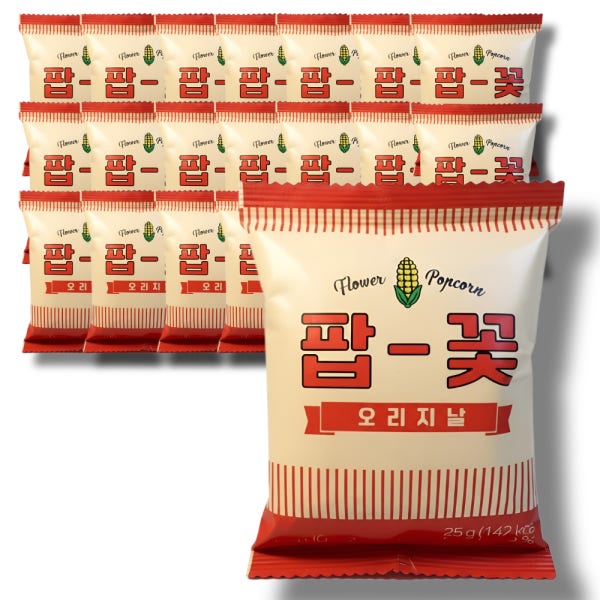 주당부리 팝콘 과자 팝꽃 오리지날 25g,20봉