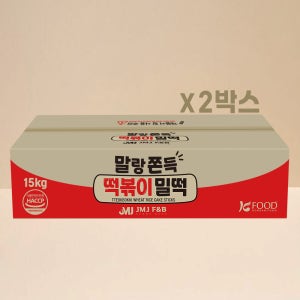 말랑쫀득 떡볶이 밀떡 실온 보관 대용량 15kg, 2개