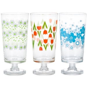 아데리아 레트로 다리 달린 글라스 일본 프린트 유리 케이스 디자인