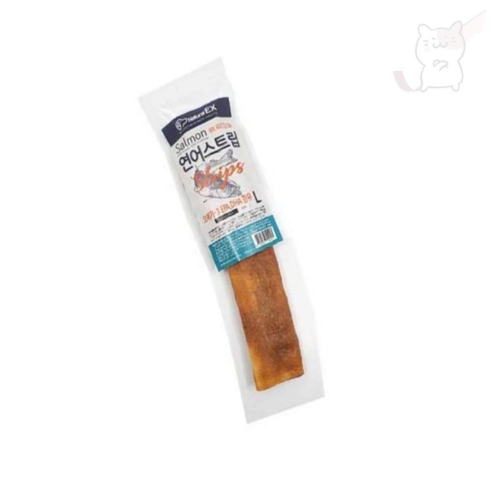 서지스토어 네츄럴EX 연어츄스<b>트립</b>L 1P 강아지치석제거 애견수제간식