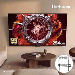 더함 스마트 구글 티비 MiniLED 288Hz 254cm(100인치), 상하벽걸이