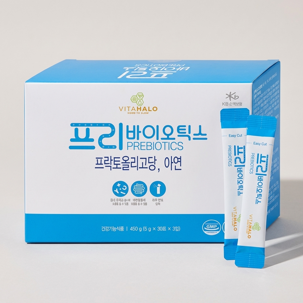 <b>비타할로</b> 프리바이오틱스 프락토올리고당 아연 5g 90포 1개