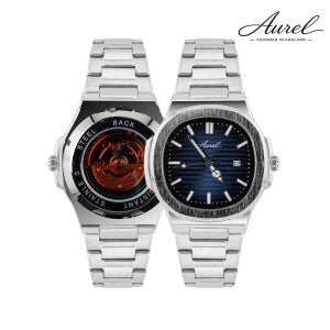 Aural Nautic 오토매틱 스위프 남성 손목 시계 명품 아날로그 브랜드 메탈 남자