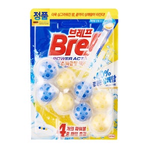 헨켈 브레프 파워액티브 변기세정제 레몬향 50g 2개입, 4개