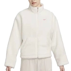 나이키 후리스 셰르파 플리스 양털 뽀글이 재킷 화이트 여성용 FV4009-133