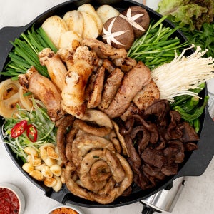 모듬한판곱창세트 캠핑요리 소스포함 760g, 1개