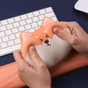 키보드 손목받침대 팜레스트 마우스 손목 받침대 세트 귀여운 시바견