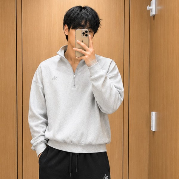 알로 남성 반집업 반 집업 풀오버 1/4 맨투맨 아콜레이드 셋업 세트 상의 ALO