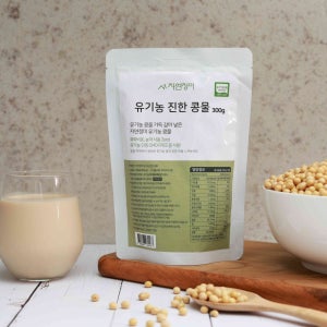 자연정미 유기농 진한 콩물 300g x 5팩 세트 콩국물 콩국수 식사 대용 두유 저속노화