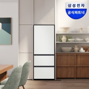삼성 비스포크 김치냉장고 3도어 313L 키친핏 RQ33DB74D201 코타화이트
