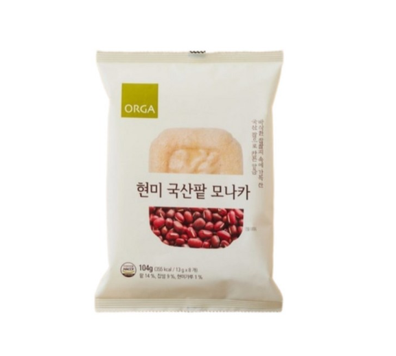 올가홀푸드 현미 국산팥 모나카