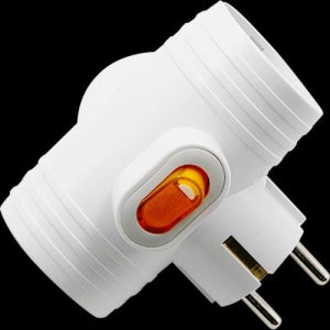 AK라온 T형멀티콘센트 접지 T자형 3구/스위치(GNT-S/W3-16A) 10EA