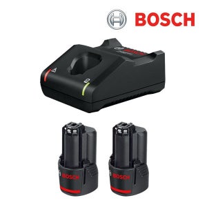 보쉬 스타터 키트 배터리 충전기 세트 10.8V 2.0Ahx2 + 충전기, 1개