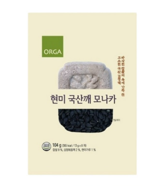 올가홀푸드 현미 국산깨 모나카