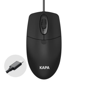 KAPA C타입 유선 마우스 KP-M9673C 광센서 3버튼 선길이 1.25m