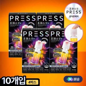 프레스샷F 고함량 활력 충전 액상 멀티비타민 집중 에너지부스터 비타민B 10개입, 4개