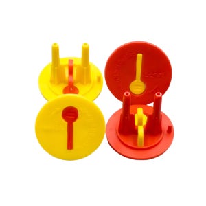 지앤탭 콘센트 안전커버 빨강 25p/노랑 25p 50p