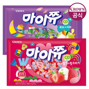 크라운 대용량 마이쮸 720g 포도사과+딸기리치 각 1개