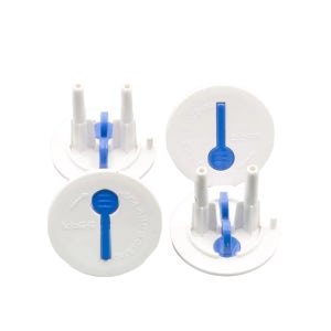 지앤탭 콘센트 안전커버 흰색(파란색손잡이) 50p