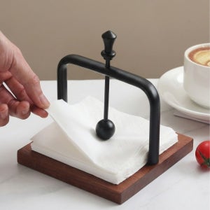 고급 우드 무게추 냅킨 홀더 티슈 꽂이 카페 식당 테이블 개업 선물