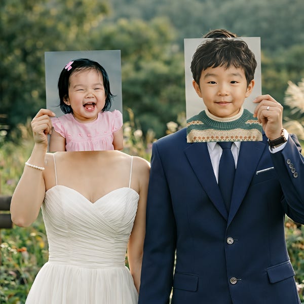 1+1 웨딩 촬영 어릴적 사진 소품 결혼 포스터 사진 인화 인쇄 감성 스냅 인화지 A5