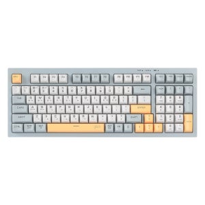 지클릭커 WK50 무소음 무선 키보드 저소음 게이밍 블루투스 98키 네이비블루 RC1, 멤브레인