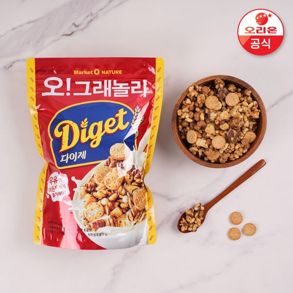 [마켓오네이처] 오!그래놀라 다이제 300g 2개