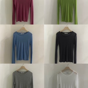 텐셀 레이어드티 얇은 여리 이너 티셔츠 7color 시스루 고퀄원단 예쁜색감