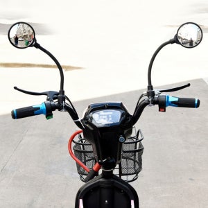 자전거 사이드미러 2개 백미러 후사경 원형 각도조절 자바라 퀵보드 호환 사각지대 보조거울
