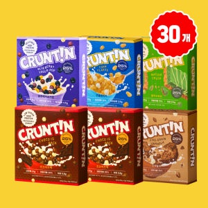[6Box] 크런틴 크런치볼 단백질쉐이크 맛있는 식사대용 혼합 한달플랜 30팩(-18%)