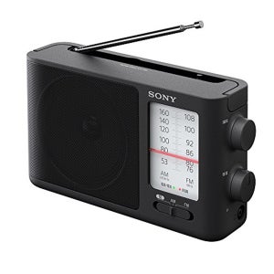 소니 라디오 레트로 휴대용 와이드 FM AM ICF-506 블랙